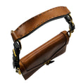Load image into Gallery viewer, Prada Rare Brown Antik Calf Soun Cuoio Ebano Calfskin Leather Shoulder Bag with Logo Plaque