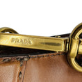 Load image into Gallery viewer, Prada Rare Brown Antik Calf Soun Cuoio Ebano Calfskin Leather Shoulder Bag with Logo Plaque