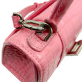 Load image into Gallery viewer, Balenciaga Pink Embossed Leather Small Hourglass Bag