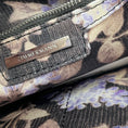 Load image into Gallery viewer, Zimmermann Black Lavender Floral Embellished Envelope Clutch