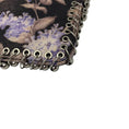 Load image into Gallery viewer, Zimmermann Black Lavender Floral Embellished Envelope Clutch