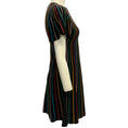 Load image into Gallery viewer, RED Valentino Black Knit Dress with Multi Stripes