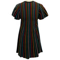 Load image into Gallery viewer, RED Valentino Black Knit Dress with Multi Stripes