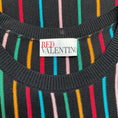 Load image into Gallery viewer, RED Valentino Black Knit Dress with Multi Stripes
