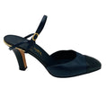 Load image into Gallery viewer, Chanel Navy / Black Bicolor CC Cap Toe Slingback Pump