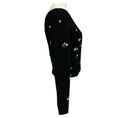 Load image into Gallery viewer, Simkhai Black Crystal Embellished Wool and Cashmere Knit Cardigan Sweater