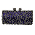 Load image into Gallery viewer, Ralph Lauren Collection Purple Crystal Embellished Minaudiere Evening Bag Mini Clutch