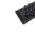 Load image into Gallery viewer, Ralph Lauren Collection Purple Crystal Embellished Minaudiere Evening Bag Mini Clutch