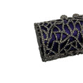 Load image into Gallery viewer, Ralph Lauren Collection Purple Crystal Embellished Minaudiere Evening Bag Mini Clutch