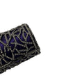 Load image into Gallery viewer, Ralph Lauren Collection Purple Crystal Embellished Minaudiere Evening Bag Mini Clutch