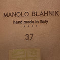 Load image into Gallery viewer, Manolo Blahnik White Python Skin Leather Flat Slide Sandals