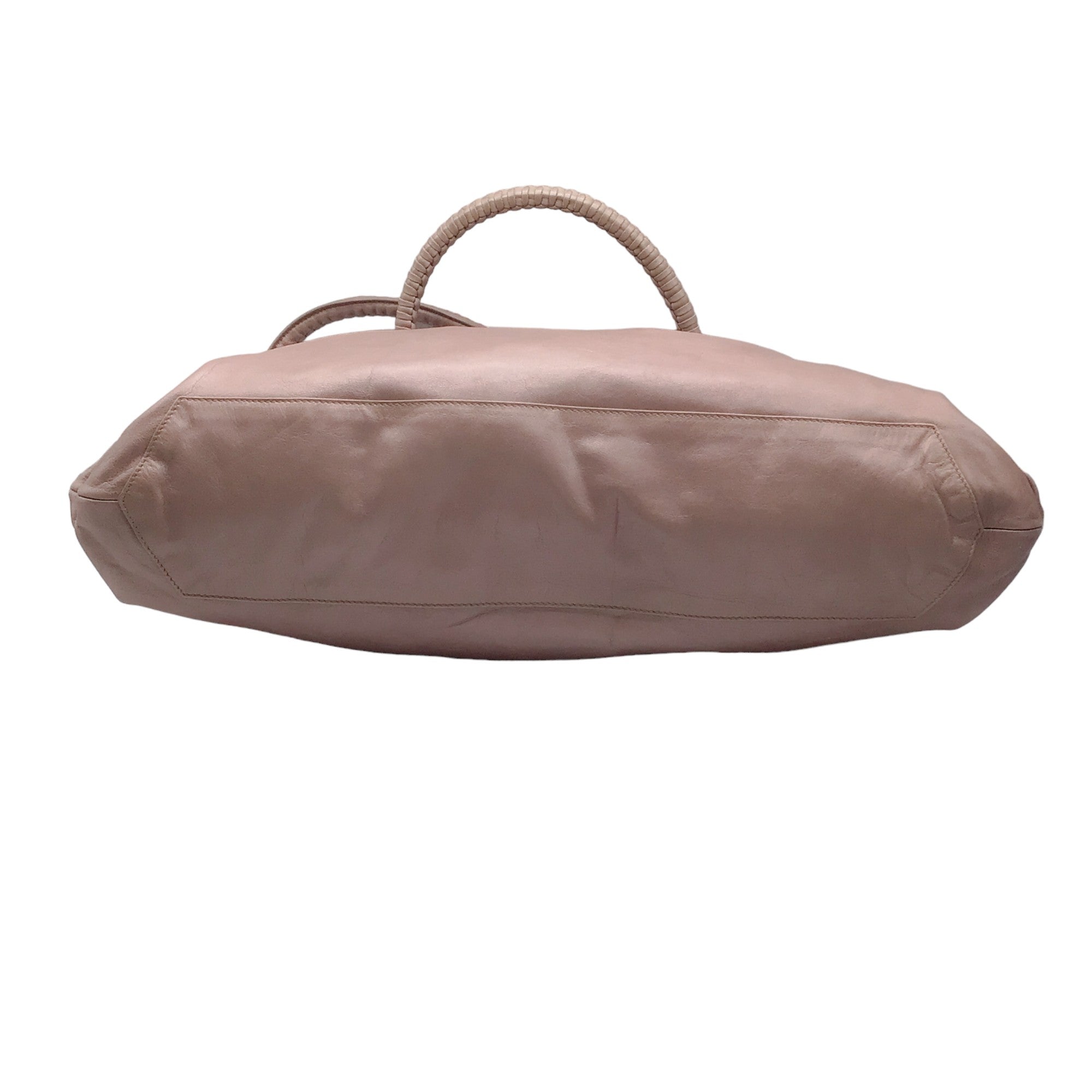 Salvatore Ferragamo Pink Metallic Gancini Leather Handbag