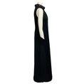 Load image into Gallery viewer, St. John Black Rhinestone Embellished Collar Sleeveless Stretch Knit Maxi Dress
