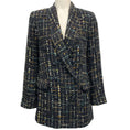 Load image into Gallery viewer, L'Agence Midnight Mustard Plaid Tweed Jayda Blazer