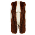 Load image into Gallery viewer, Meteo by Yves Salomon Burnt Orange Raccoon Fur Vest with Hood