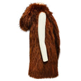 Load image into Gallery viewer, Meteo by Yves Salomon Burnt Orange Raccoon Fur Vest with Hood