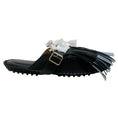 Load image into Gallery viewer, 13 09 SR Black / White Leather Puli Mules