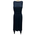 Load image into Gallery viewer, Chanel Navy Blue 2009 Draped Detail Sleeveless Jersey Dress