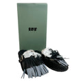 Load image into Gallery viewer, 13 09 SR Black / White Leather Puli Mules