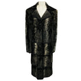 Load image into Gallery viewer, J. Mendel Dark Grey Karakul Lamb Fur and Mink Fur Mid Length Coat