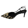 Load image into Gallery viewer, Valentino Beige / Black / Brown Tricolor VLogo Iconographe Slingback Pumps