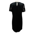 Load image into Gallery viewer, Chloe Black Short Sleeve Crew Neck Lace Twill Shift Dress