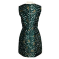 Load image into Gallery viewer, Yigal Azrouel Green Multi Leopard Animal Print Sleeveless V-Neck Satin Cocktail Dress
