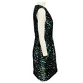 Load image into Gallery viewer, Yigal Azrouel Green Multi Leopard Animal Print Sleeveless V-Neck Satin Cocktail Dress