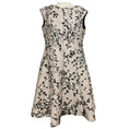 Load image into Gallery viewer, Talbot Runhof Blush / Black / Silver Metallic Jacquard Cocktail Dress