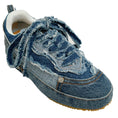 Load image into Gallery viewer, Loewe Blue Distressed Denim Platform Sneakers
