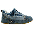 Load image into Gallery viewer, Loewe Blue Distressed Denim Platform Sneakers
