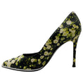 Load image into Gallery viewer, Givenchy Black Multi Floral Print Escarpin Pumps