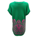 Load image into Gallery viewer, Etro Green / Pink Short Sleeved V-Neck Cotton Knit Sweater
