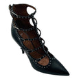 Load image into Gallery viewer, Givenchy Black / Silver Studded Leather Caged Heels