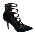 Load image into Gallery viewer, Givenchy Black / Silver Studded Leather Caged Heels