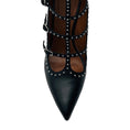 Load image into Gallery viewer, Givenchy Black / Silver Studded Leather Caged Heels