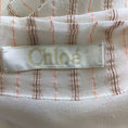 Load image into Gallery viewer, Chloe Ivory / Orange Striped Silk Chiffon Midi Dress
