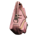 Load image into Gallery viewer, Versace Light Pink Zipper Detail Grained Leather Shoulder Bag with Braided Trim and Medusa Medallion Coins