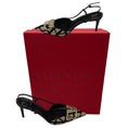 Load image into Gallery viewer, Valentino Beige / Black / Brown Tricolor VLogo Iconographe Slingback Pumps