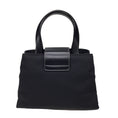 Load image into Gallery viewer, Bvlgari Black Leather Trimmed Mini Nylon Top Handle Bag

