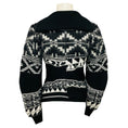 Load image into Gallery viewer, Nude Black / Off White Zip Front Nordic Cardigan Sweater