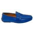 Load image into Gallery viewer, Ralph Lauren Collection Men's Blue Leather Penny Loafers