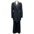 Load image into Gallery viewer, Alaia Dark Grey Checked Tailored Blazer and Pants Suit Set