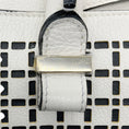 Load image into Gallery viewer, Victoria Beckham White Leather Quincy Laser Cut Satchel