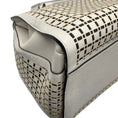 Load image into Gallery viewer, Victoria Beckham White Leather Quincy Laser Cut Satchel
