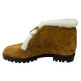 Load image into Gallery viewer, Manolo Blahnik Tan / Ivory Shearling Lined Suede Ankle Boots with Lug Soles