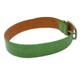 Load image into Gallery viewer, Ralph Lauren Green / Silver Lock Charm Wide Alligator Skin Leather Belt