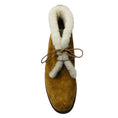 Load image into Gallery viewer, Manolo Blahnik Tan / Ivory Shearling Lined Suede Ankle Boots with Lug Soles
