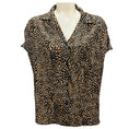 Load image into Gallery viewer, Celine Tan / Black Leopard Printed Silk Blouse