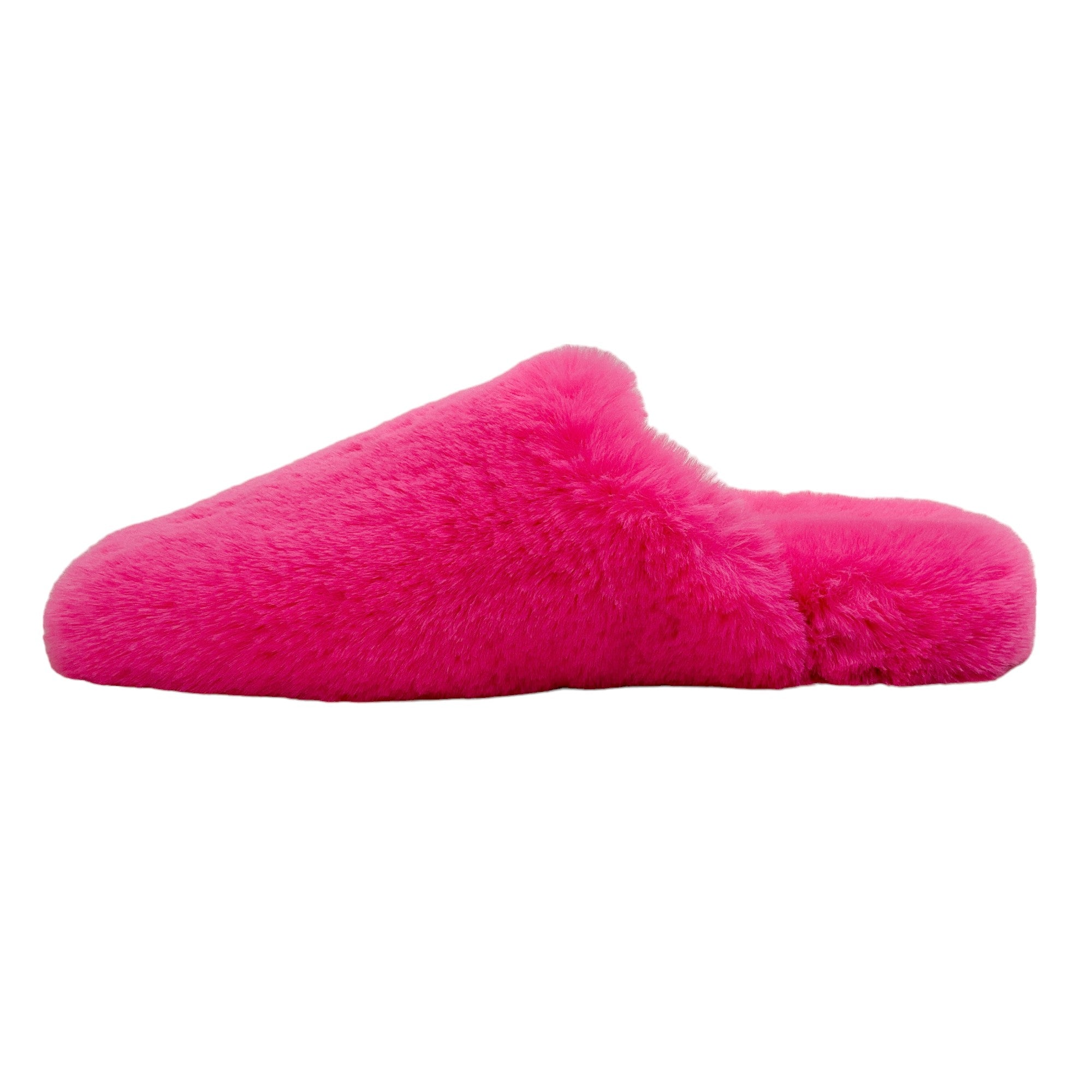 Balenciaga Fluo Pink Faux Fur Teddy Mules